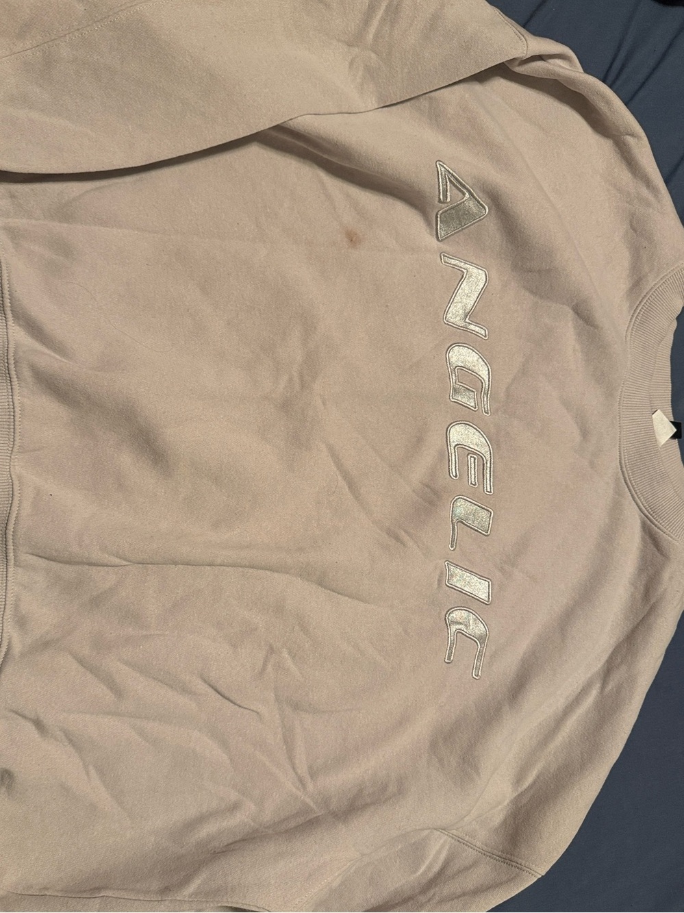H&M Cream Logo Crewneck Sweatshirt